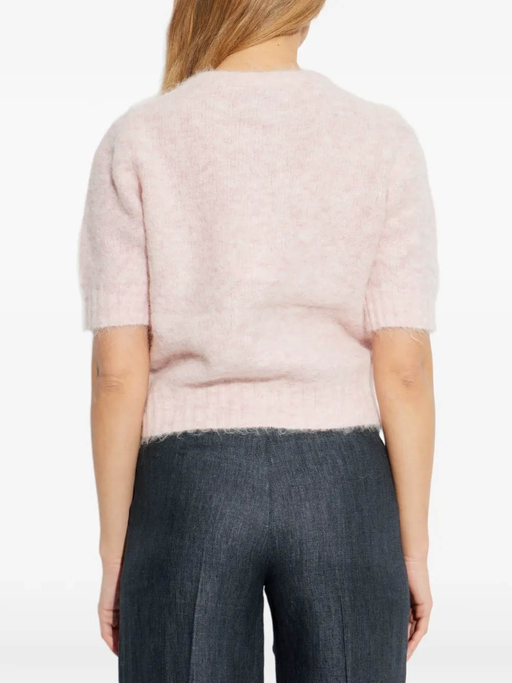 MUNTHE Locca vest met zak en knoop Roze