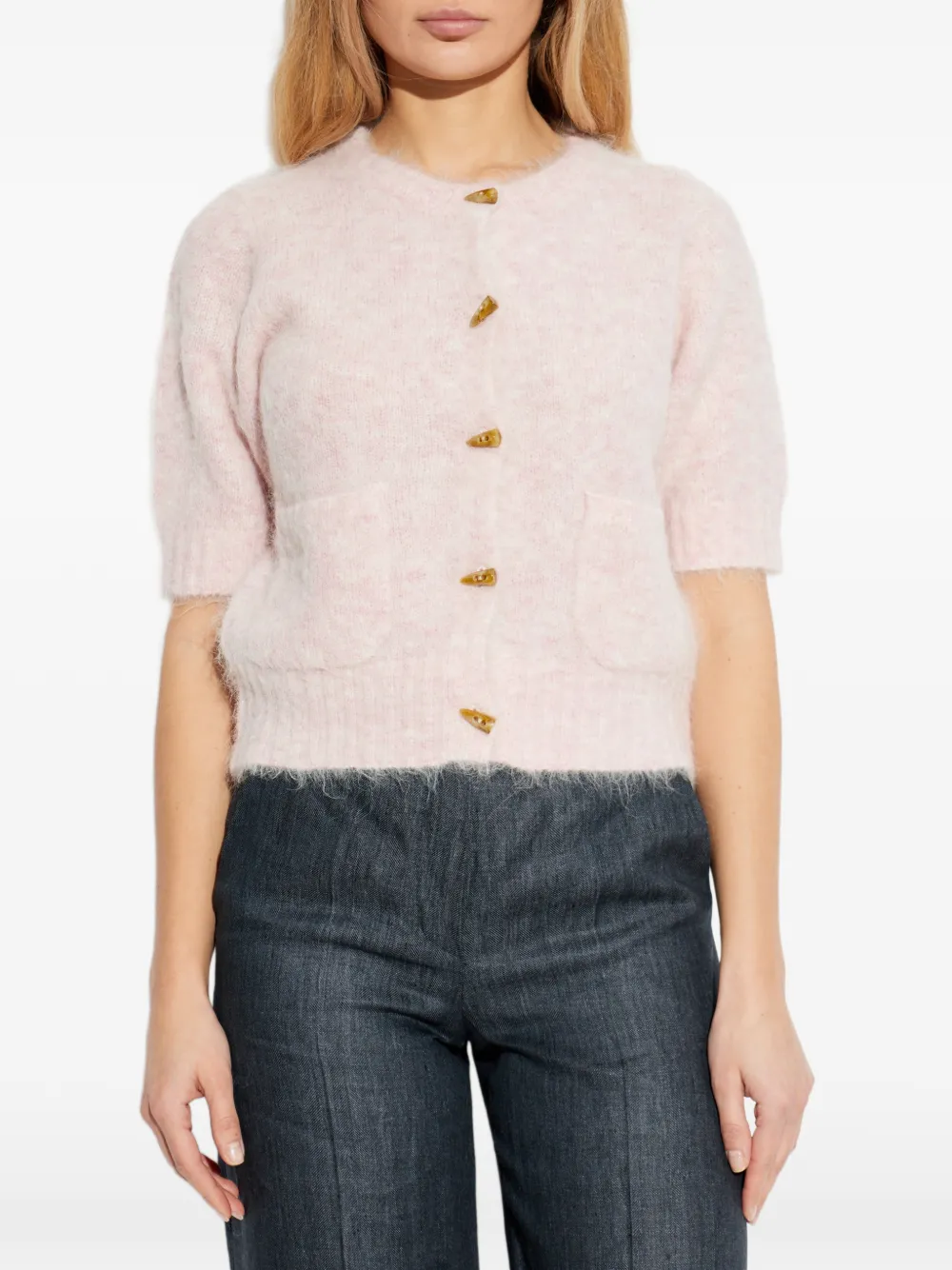  Munthe Locca Pocket Button Cardigan - Pink 