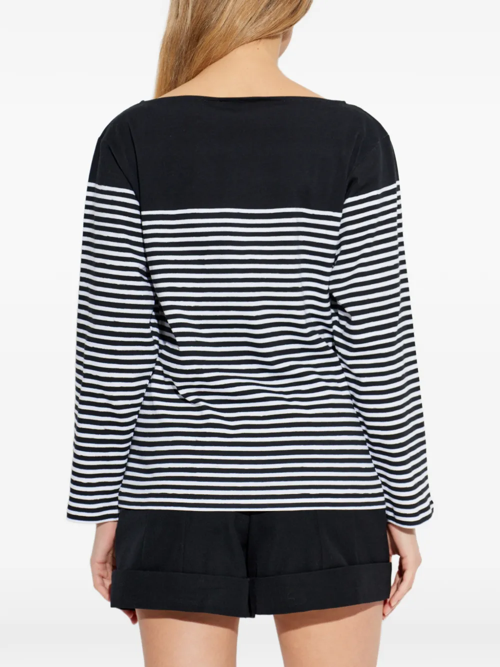 striped long-sleeved top