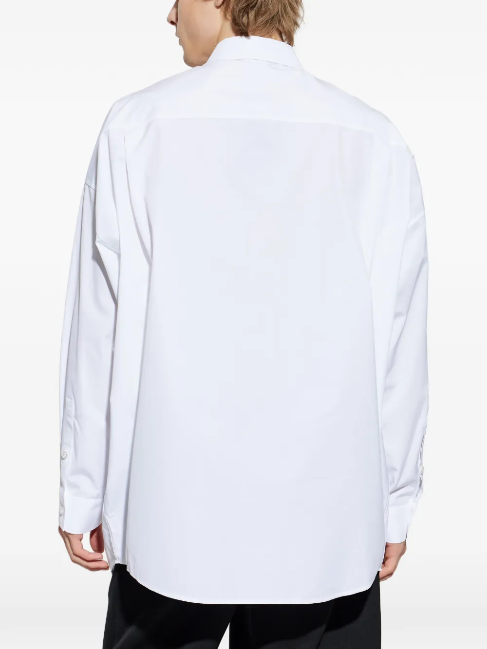 Balmain Klassiek overhemd met logo Wit