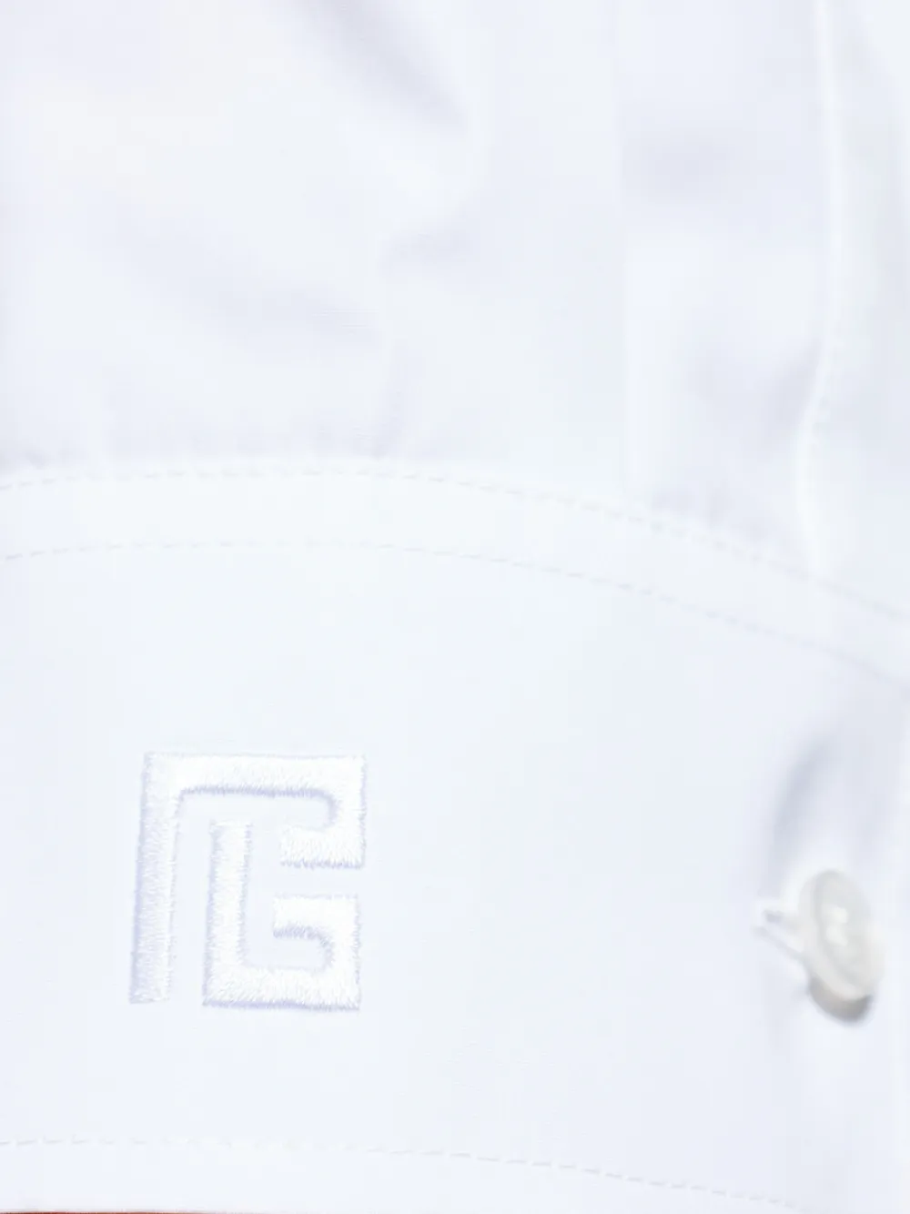 Balmain Klassiek overhemd met logo Wit
