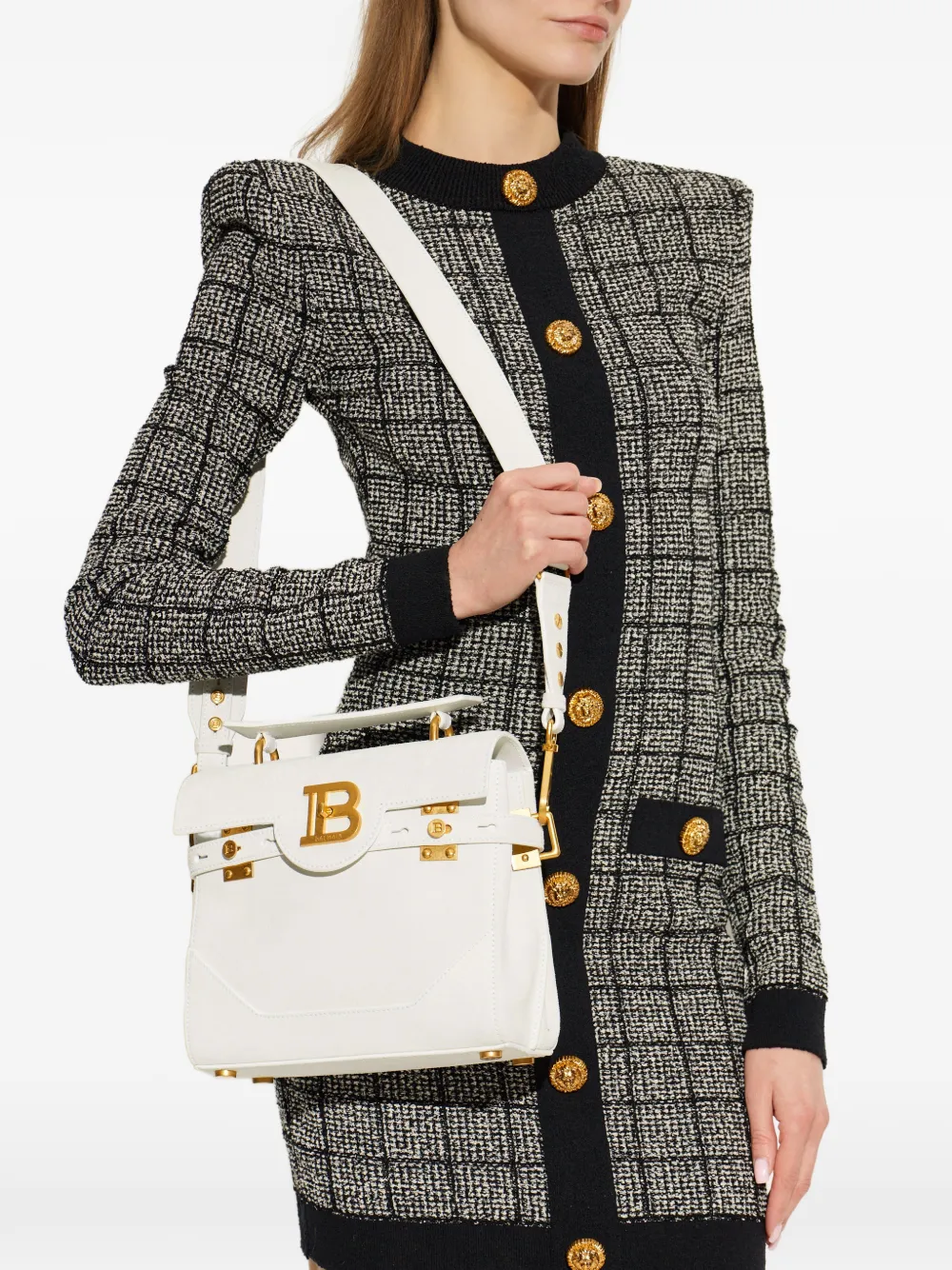  Balmain 23 B-buzz Tote Bag - White 