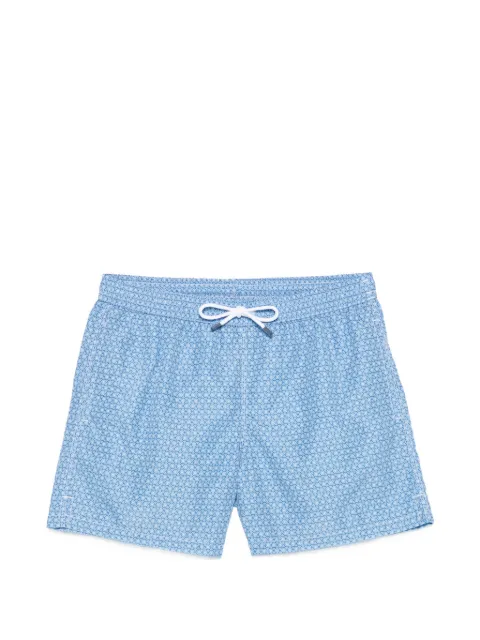 Fedeli geometric-print swim shorts