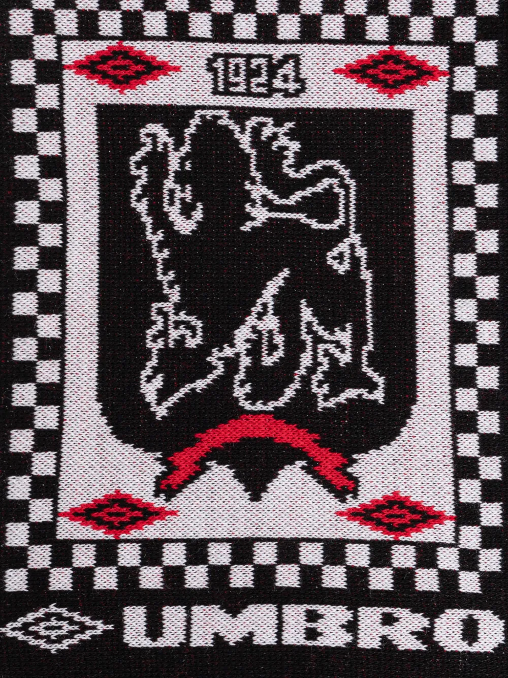  Umbro Fringed Patterned Scarf - Black 