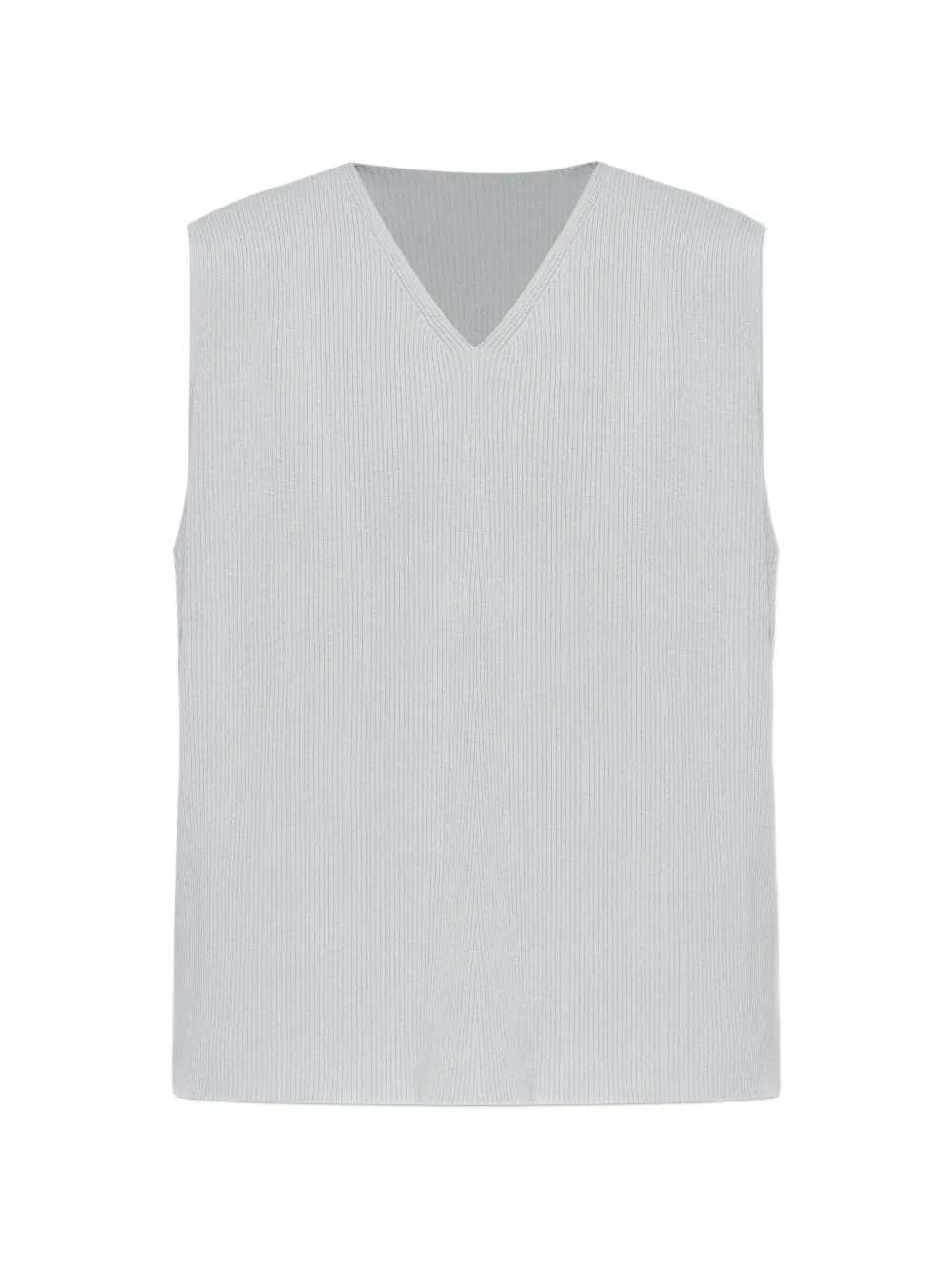 Homme Plissé Issey Miyake V-neck pleated vest - Grigio