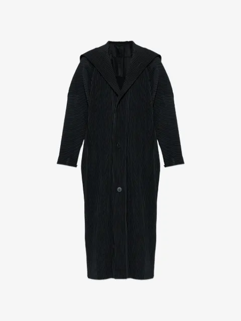 Homme Plissé Issey Miyake Jas met capuchon en knopen