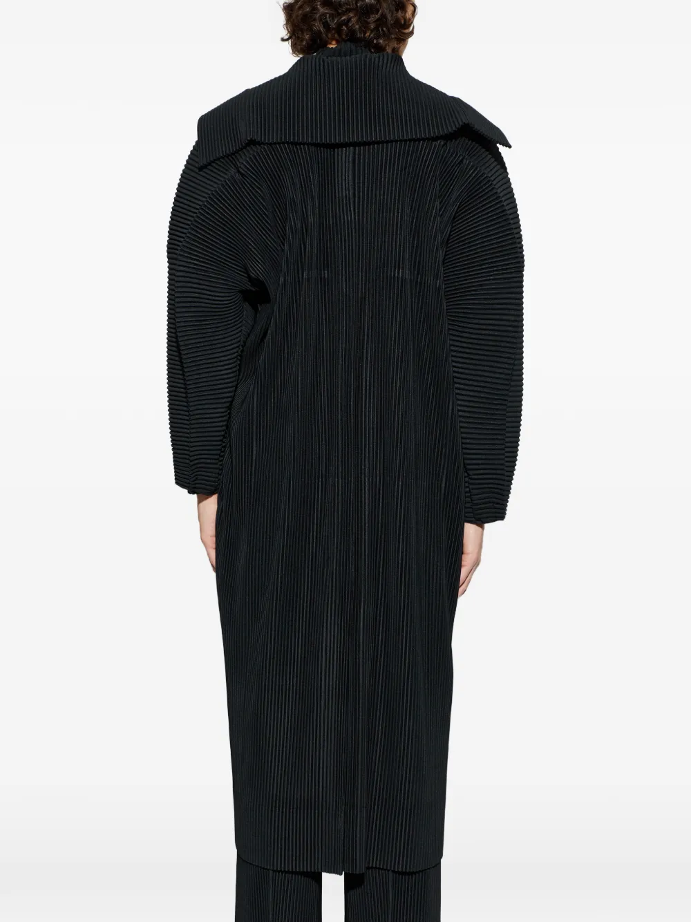 Homme Plissé Issey Miyake Jas met capuchon en knopen Zwart