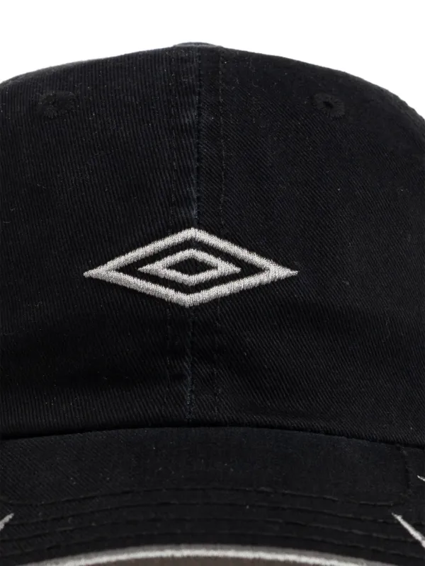 UMBRO x Slam Jam Spikes Cap Embroidered Logo Baseball Cap | Black
