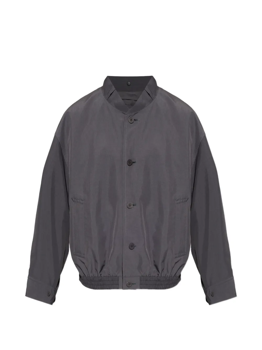 Homme Plissé Issey Miyake Carrier Carried button-front bomber jacket - Grigio