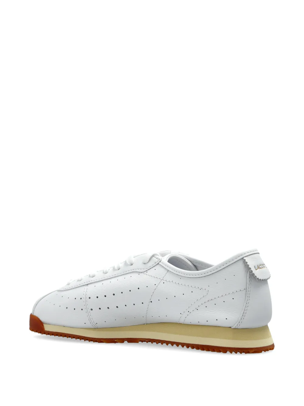Lacoste Club-Low leren sneakers Wit