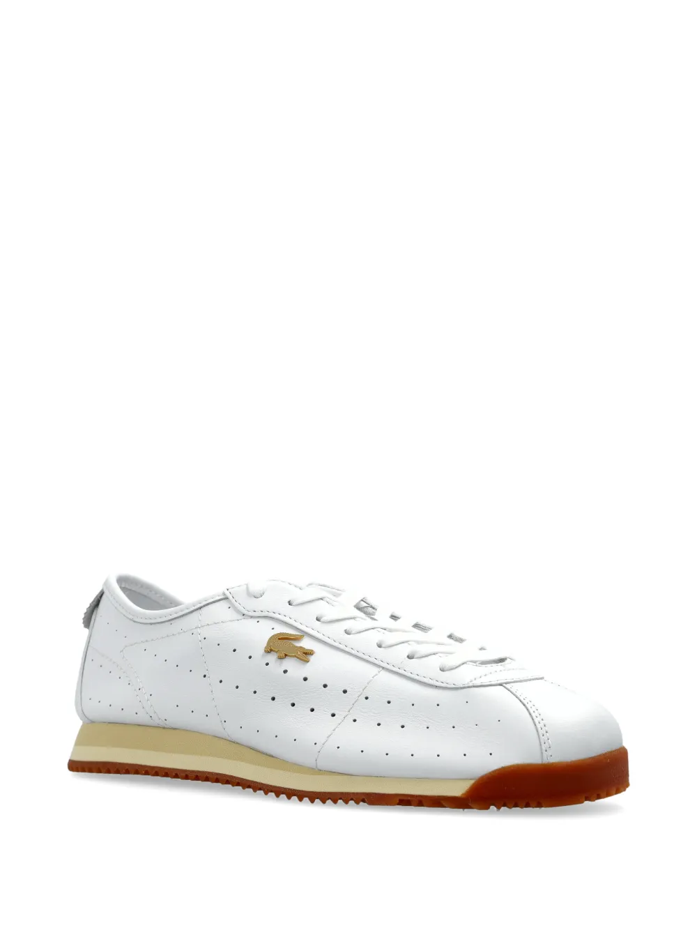 Lacoste Club-Low leren sneakers Wit