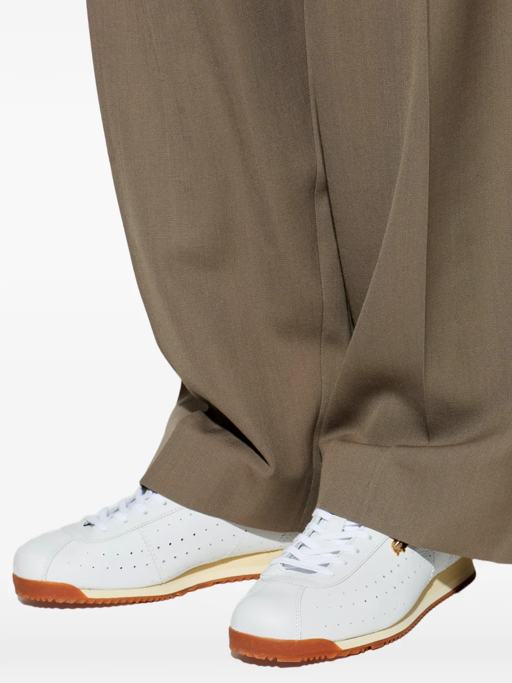 Lacoste Club-Low leren sneakers Wit