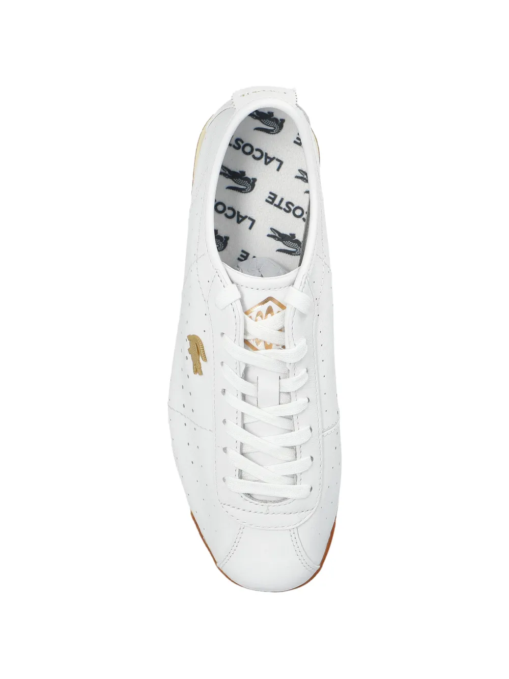 Lacoste Club-Low leren sneakers Wit