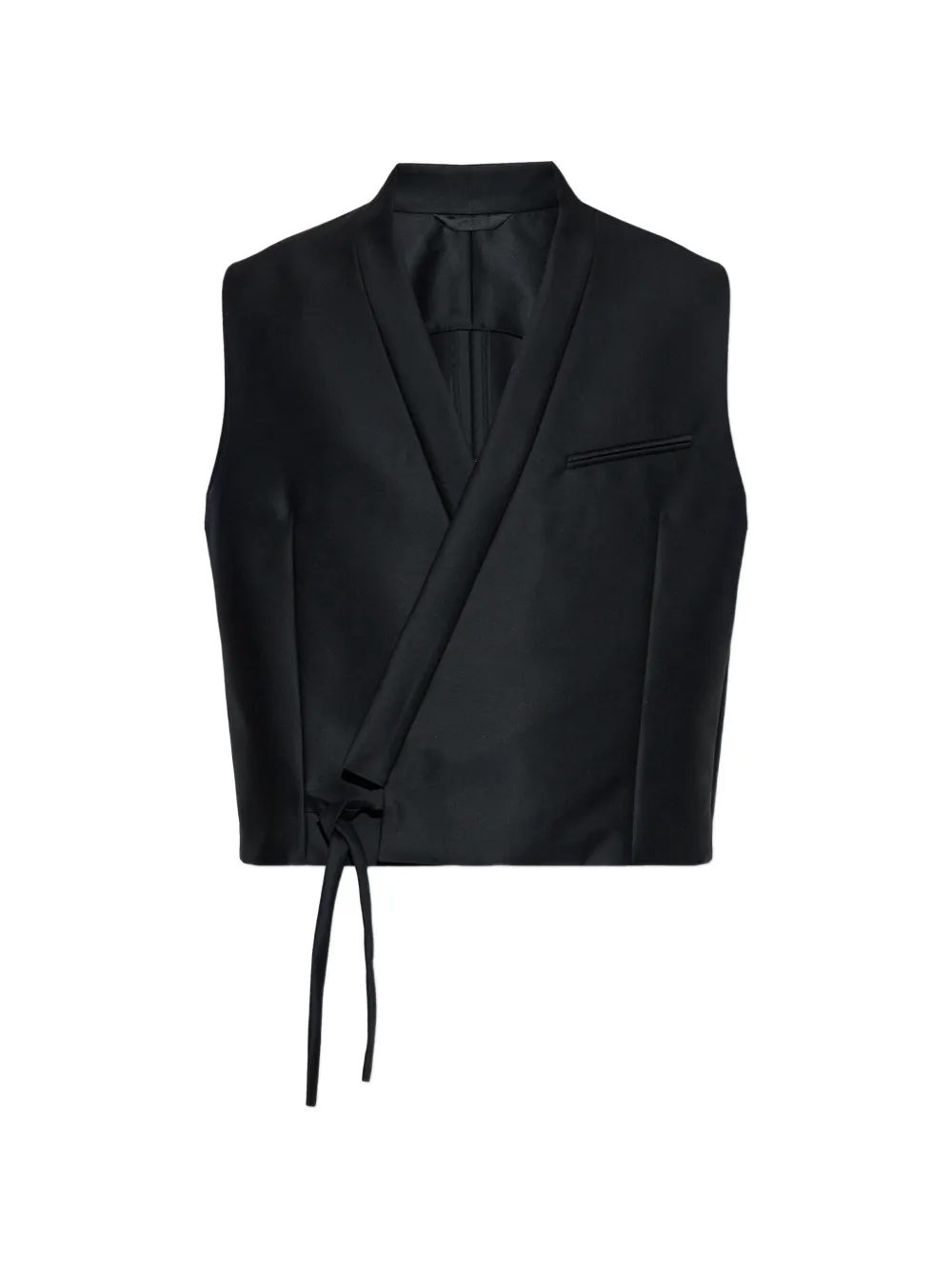 Kenzo Tie-waist Gilet In Black