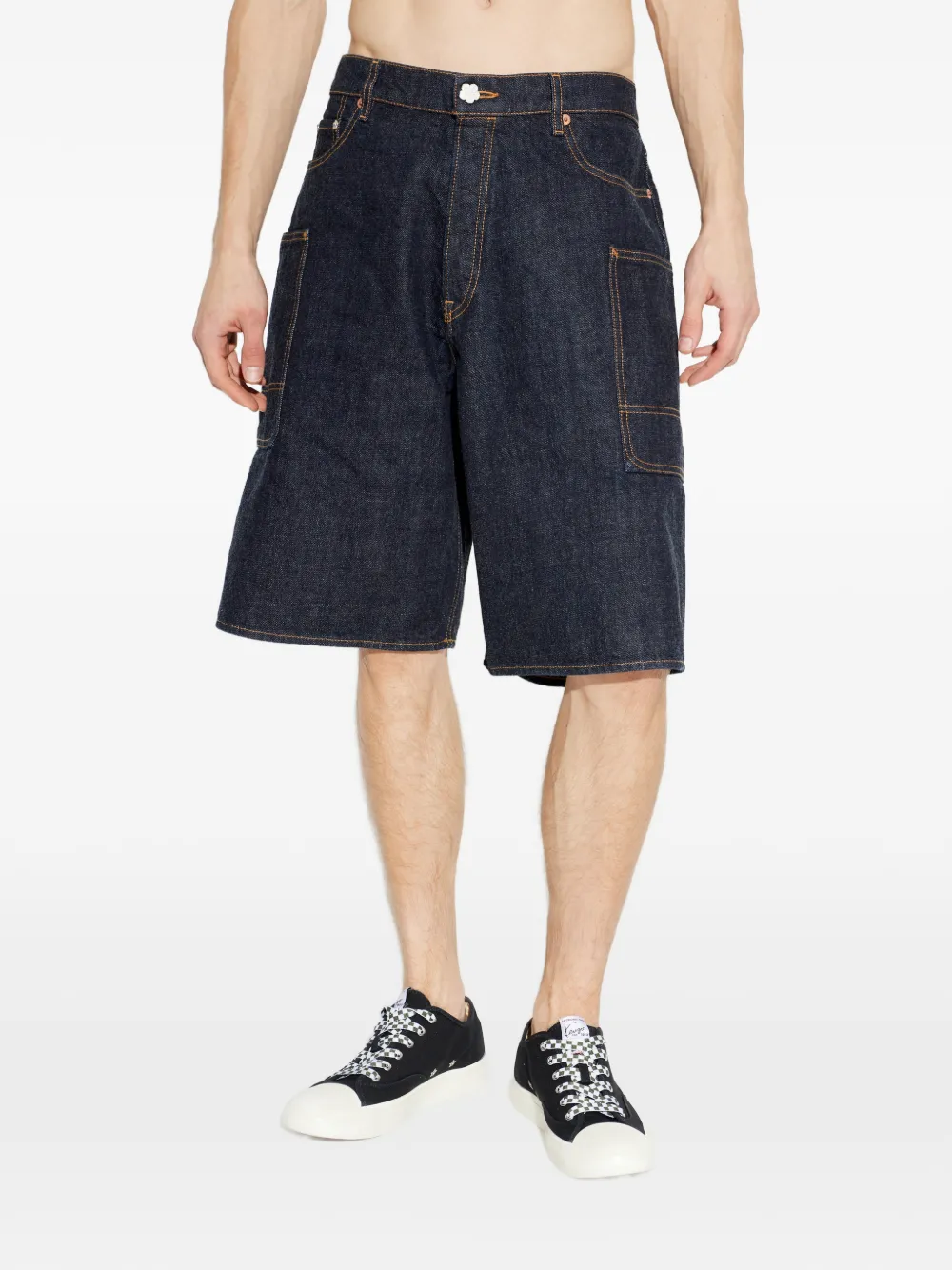  Kenzo Cargo-style Denim Shorts - Blue 