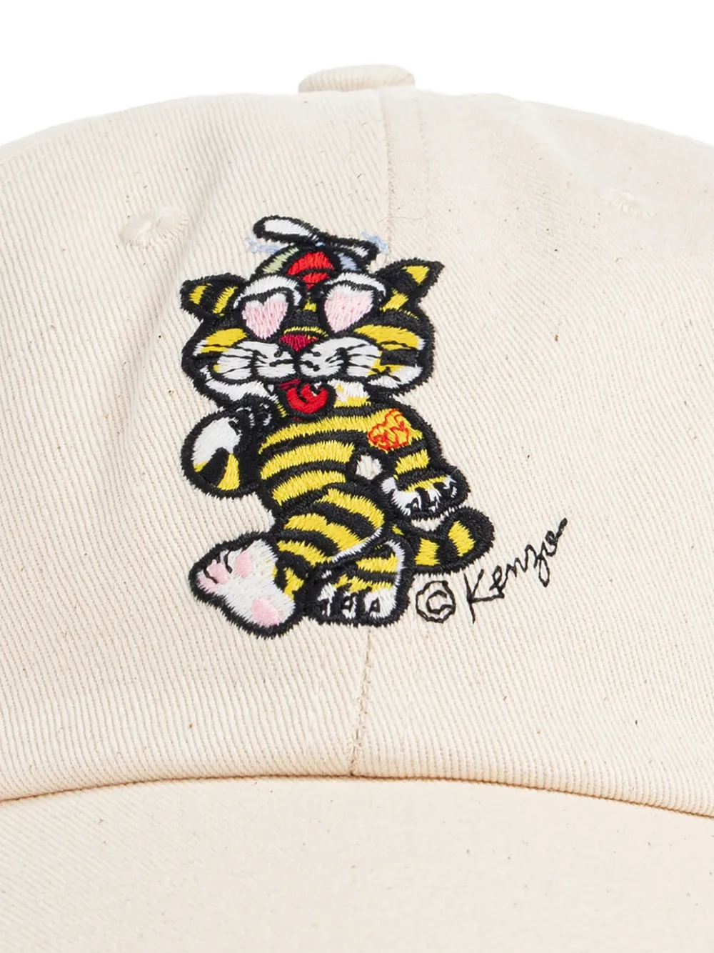  Kenzo Cartoon Embroidered Baseball Cap - Neutrals 