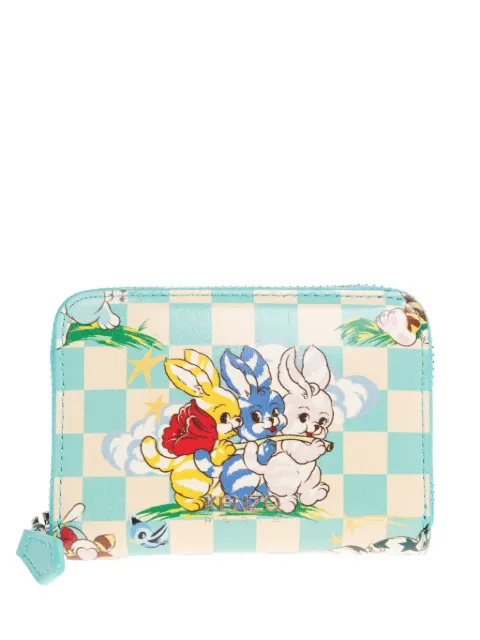 Kenzo Cartoon checkered wallet