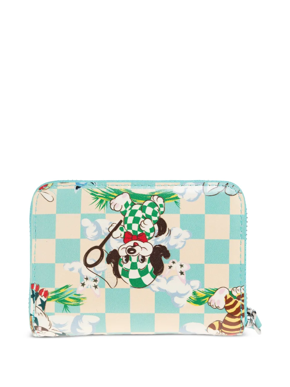  Kenzo Cartoon Checkered Wallet - Blue 