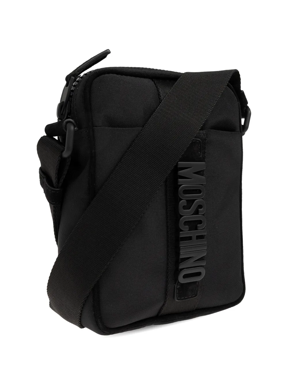 Moschino Messengertas met logodetail Zwart