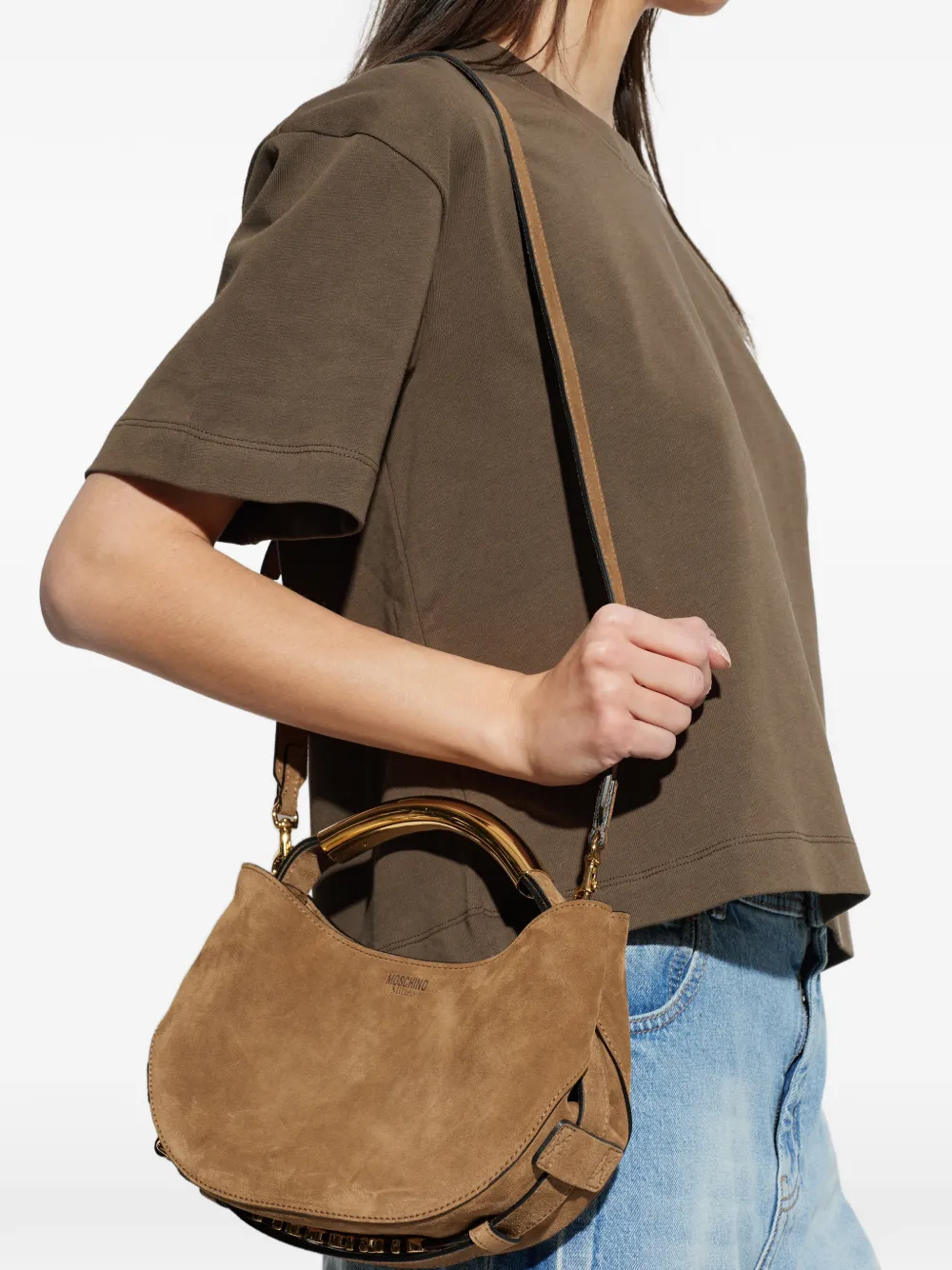Moschino Handle me kleine shopper Bruin