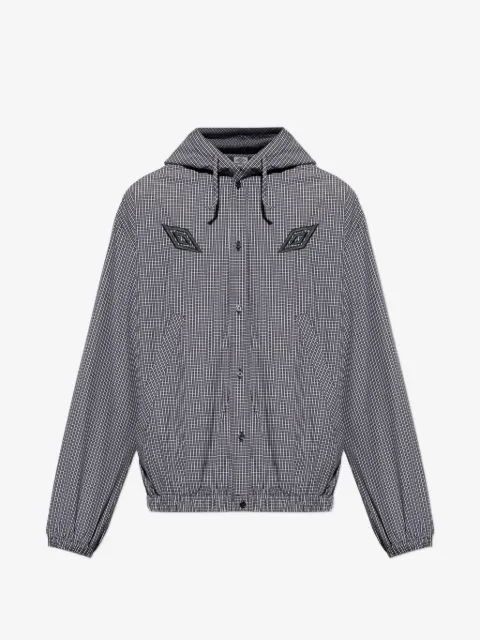 UMBRO gingham-pattern hooded shirt