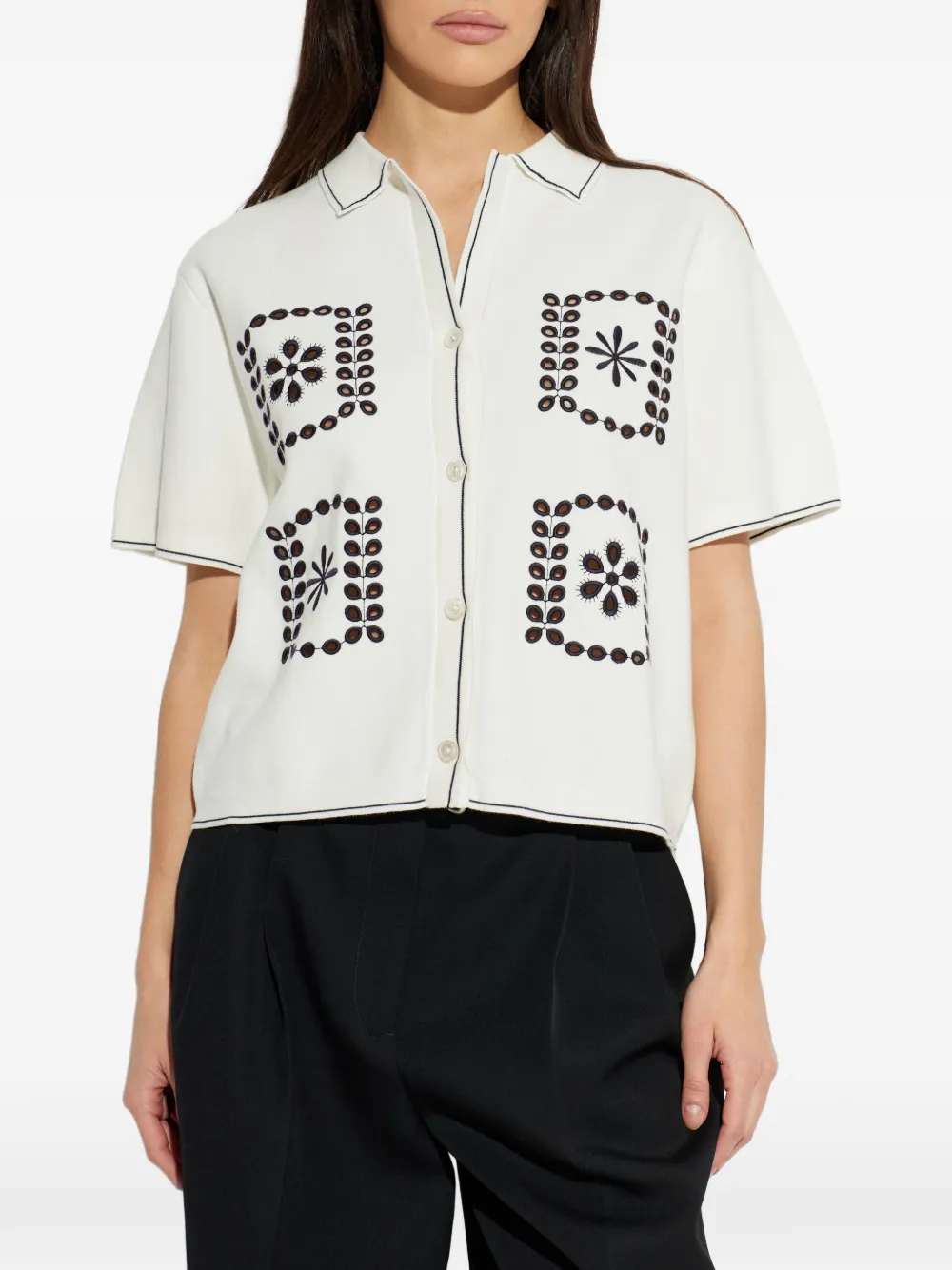  Paul Smith Floral-embroidery Shirt - White 