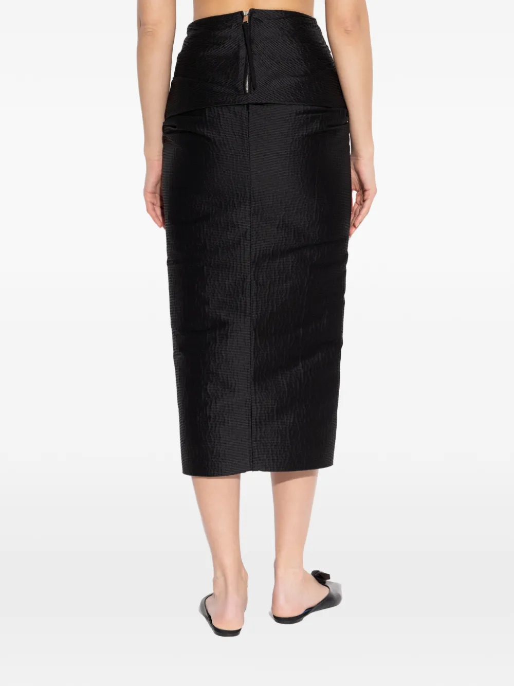 Lanvin Midi-rok met gedraaid detail Zwart