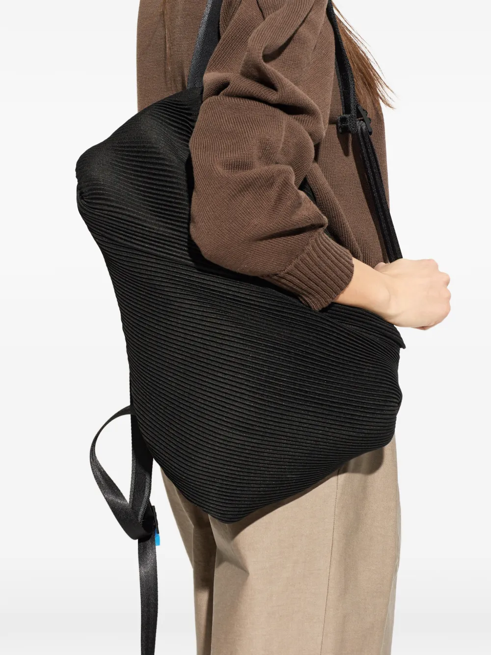  Pleats Please Issey Miyake Pleated Backpack - Black 