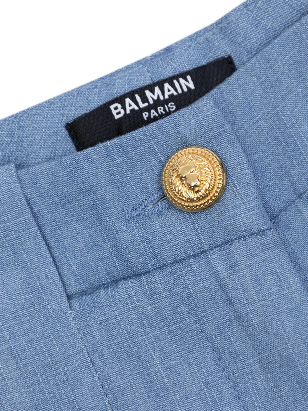 Balmain Kids Broek met wijde pijpen Blauw