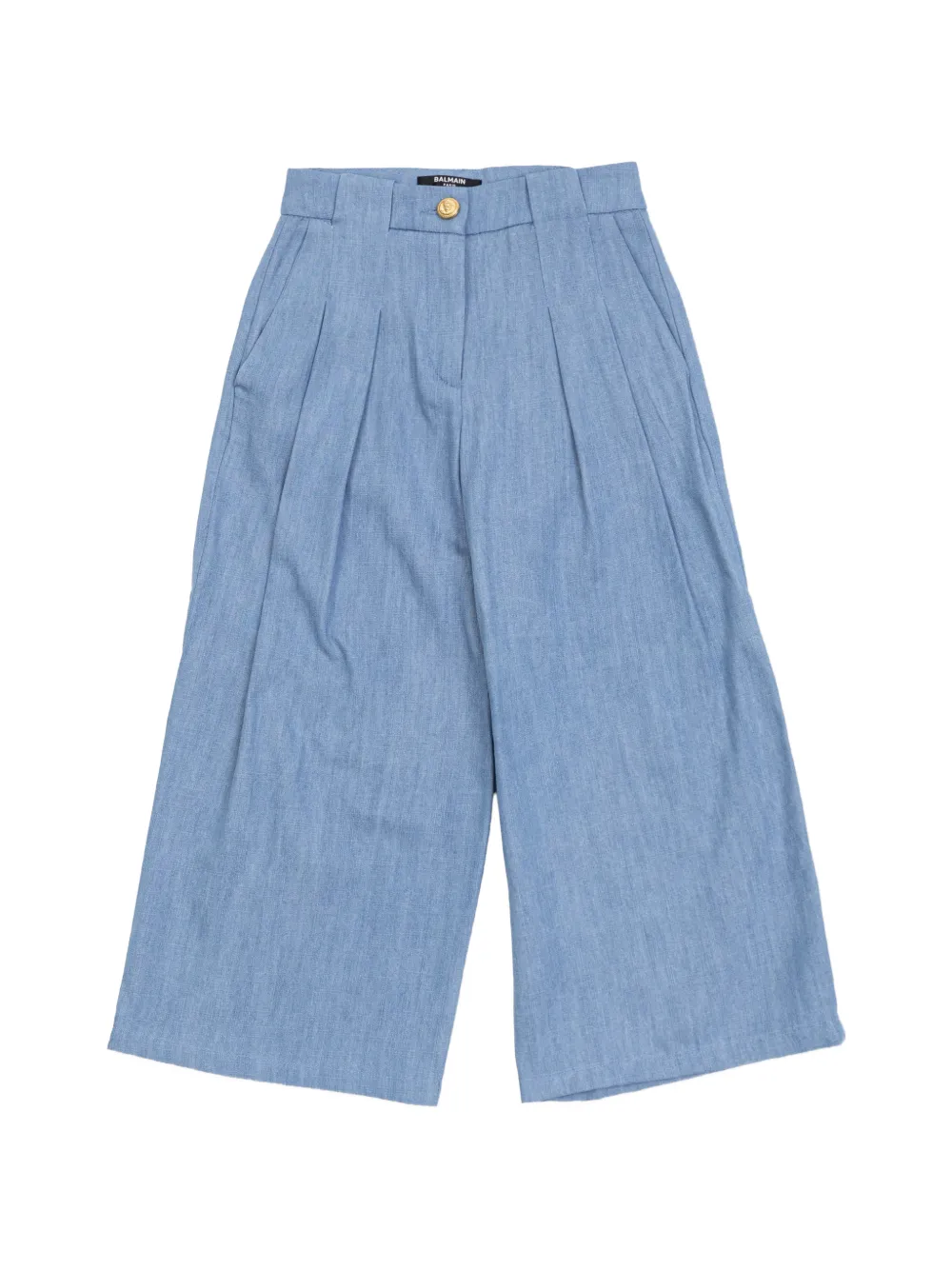 Balmain Kids wide-leg trousers - Blu
