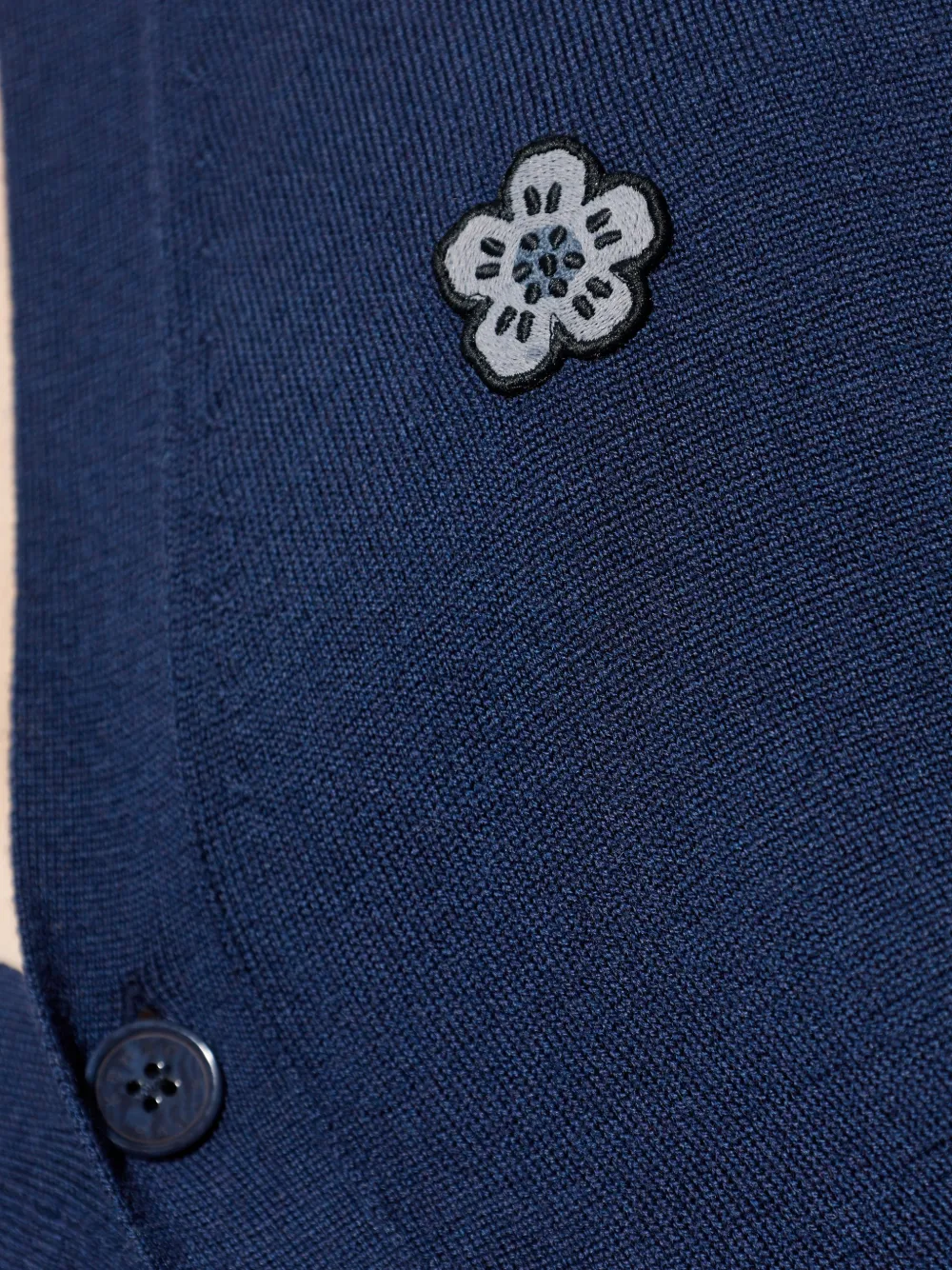 Kenzo Vest met Boke Flower-applicatie Blauw