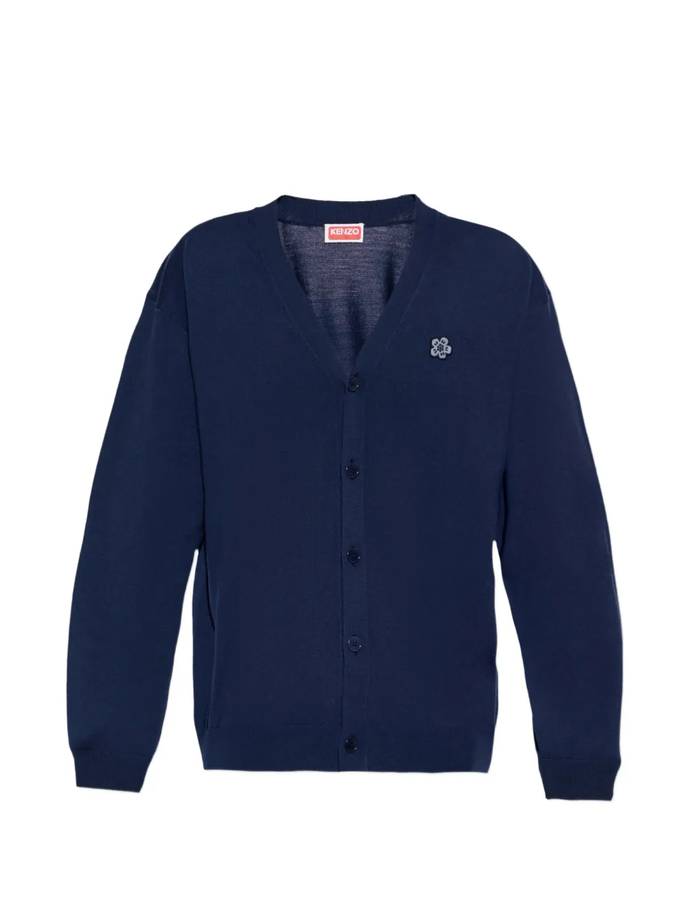 Kenzo Boke Flower-appliqué cardigan - Blu