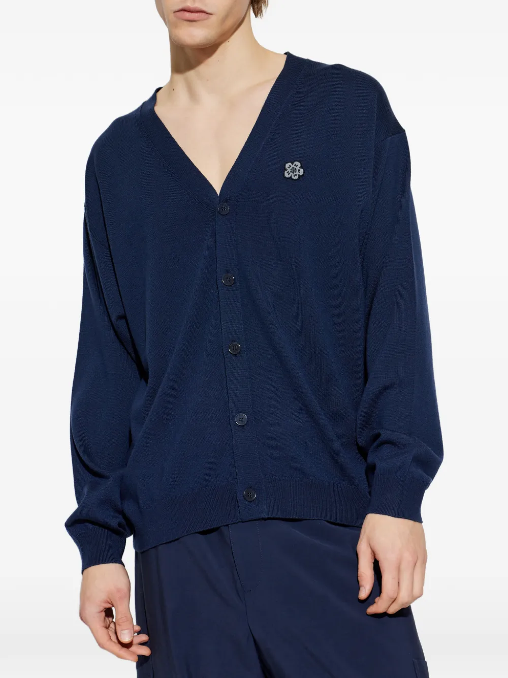 Kenzo Vest met Boke Flower-applicatie Blauw