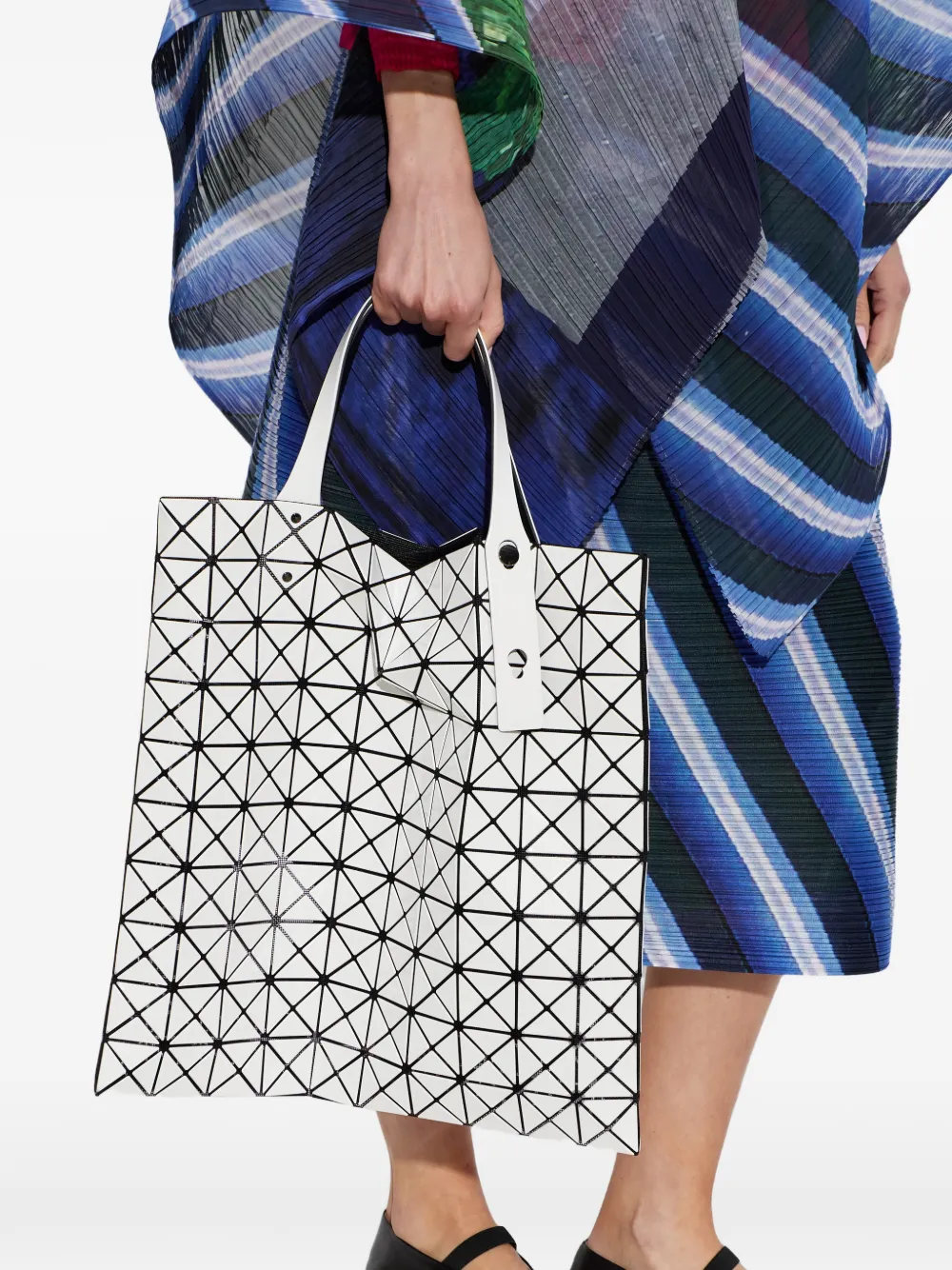 geometric-print tote bag