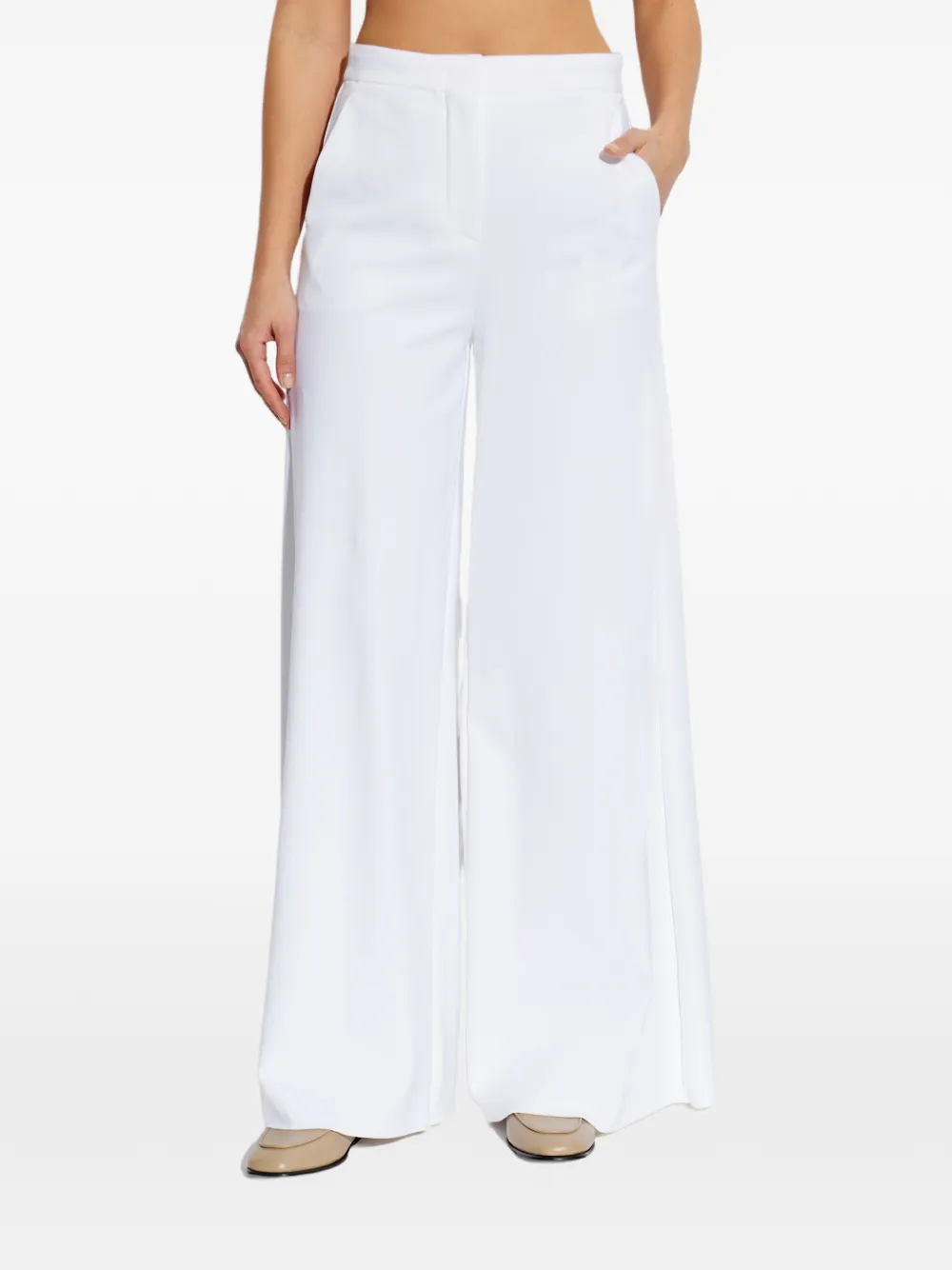 Max Mara Corona high waist broek Wit