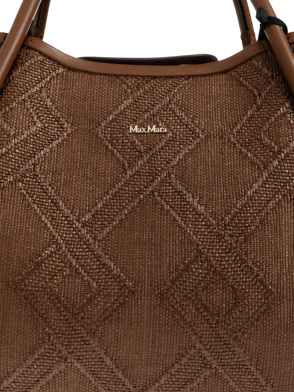 Max Mara Marine shopper met imitatiebont Bruin