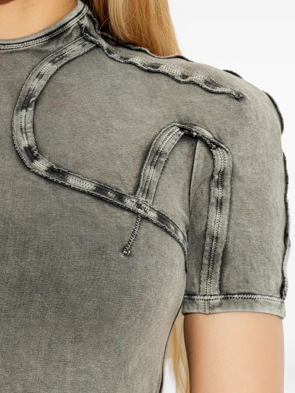 KNWLS Scuba T-shirt met vlakken Grijs