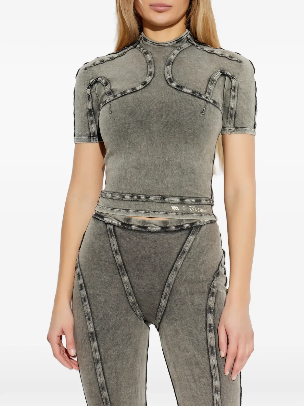  Knwls Scuba Panelled T-shirt - Grey 