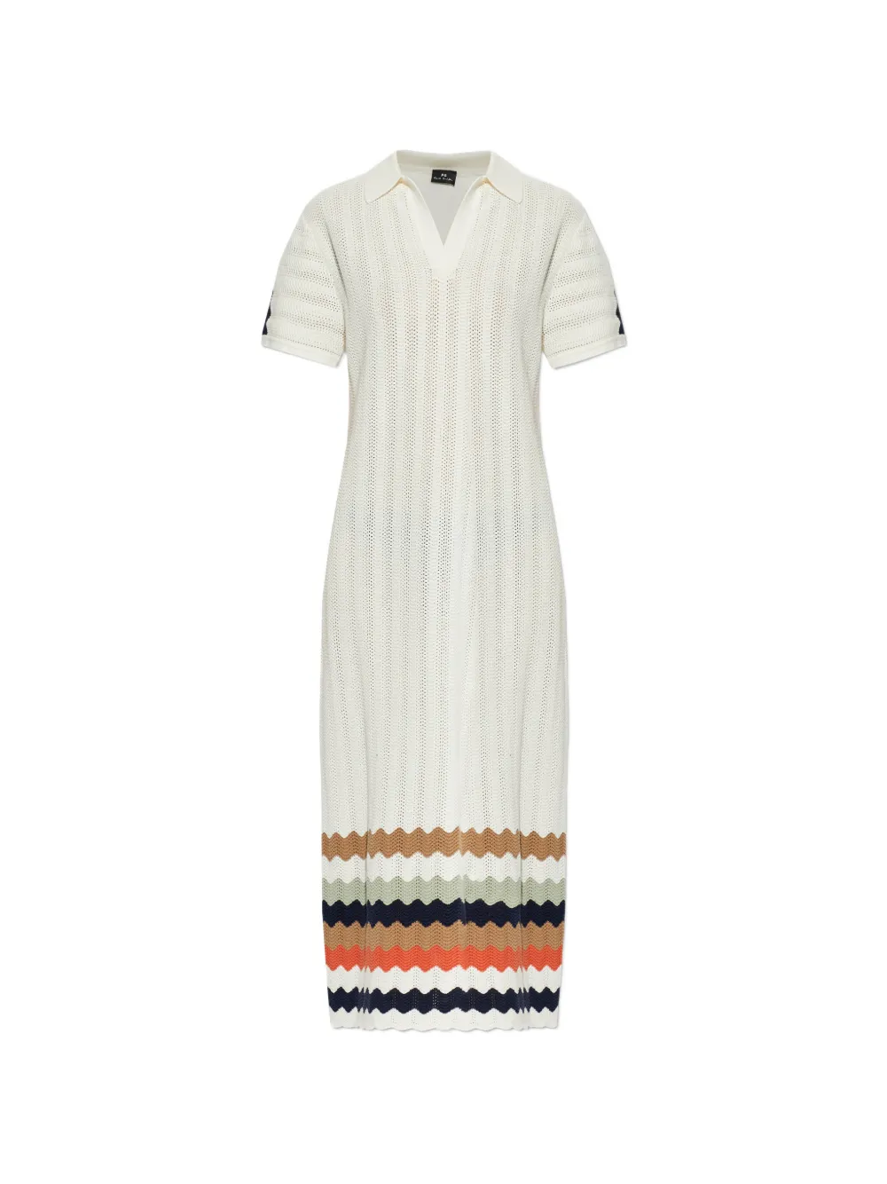 PS Paul Smith striped-pattern midi dress - Nude