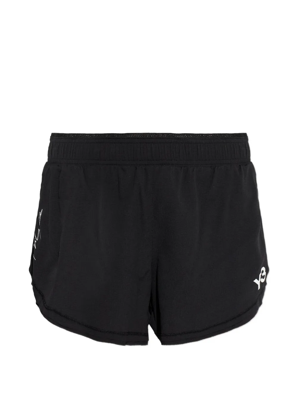 Y-3 logo-detail mini shorts - Nero