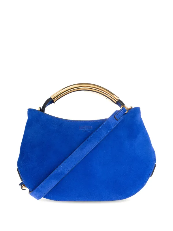 Moschino Small Handle Me Tote Bag in Blue