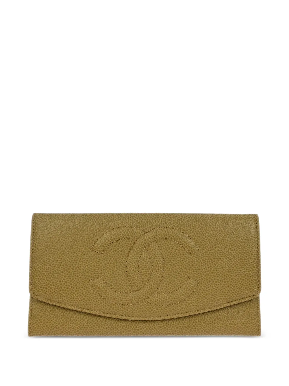 CHANEL Pre-Owned 1997 flap caviar leather wallet - Toni neutri