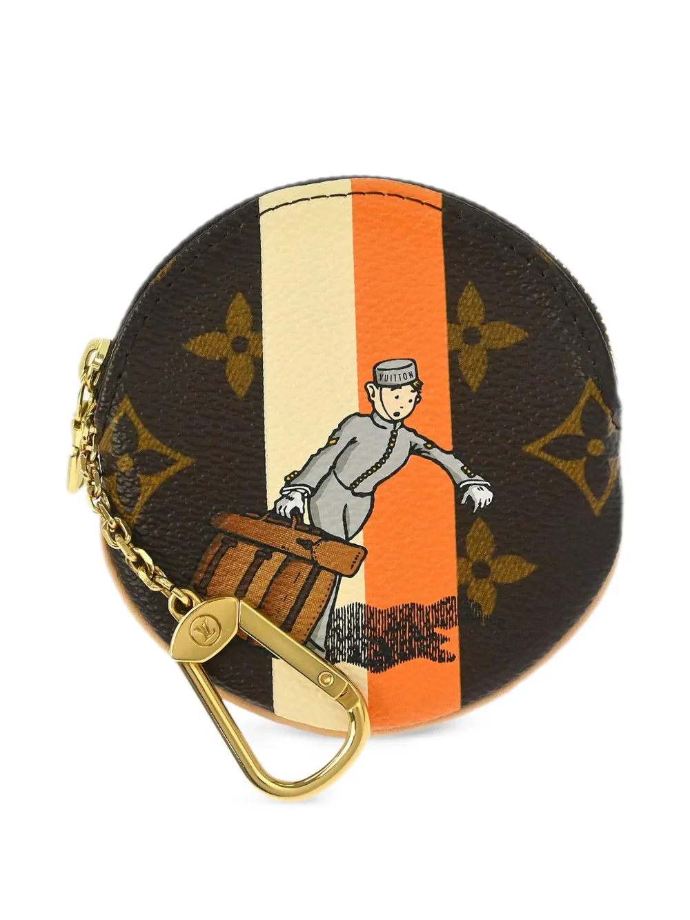 Louis Vuitton Pre-Owned 2006 striped coin wallet - Marrone