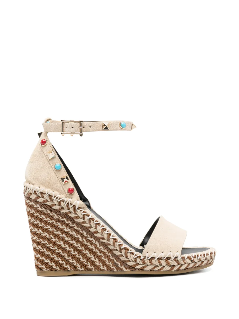 Valentino Garavani Sandalen met sleehak Beige