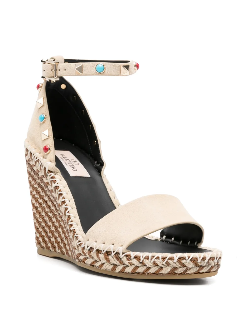 Valentino Garavani Sandalen met sleehak Beige