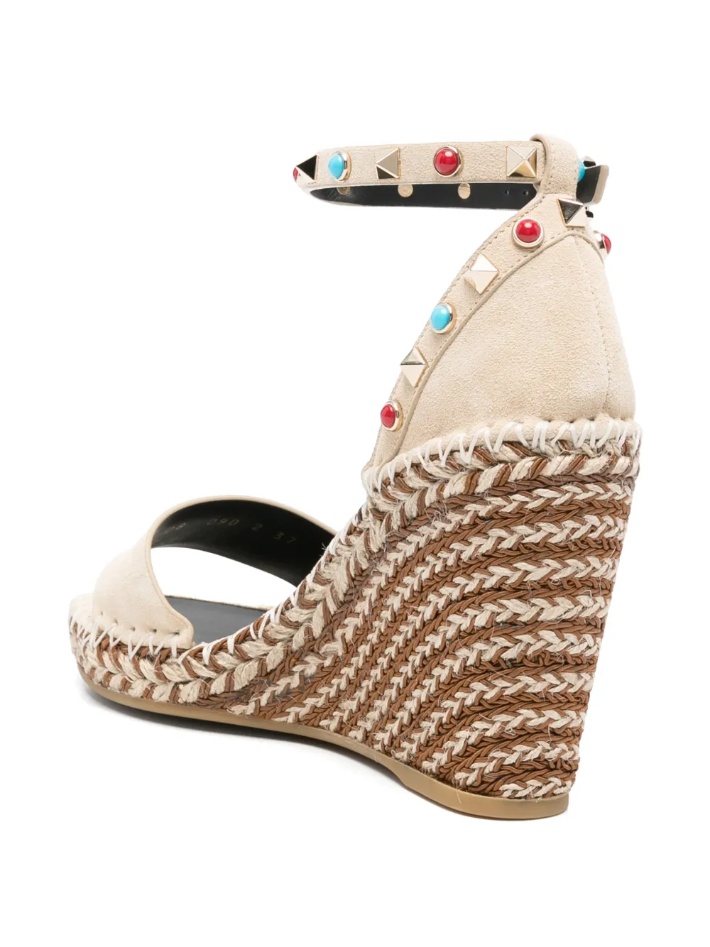 Valentino Garavani Sandalen met sleehak Beige