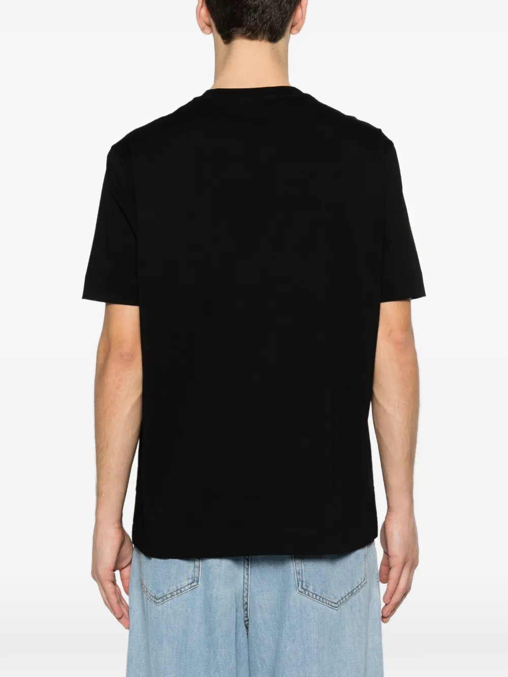 Emporio Armani T-shirt met geborduurd logo Zwart