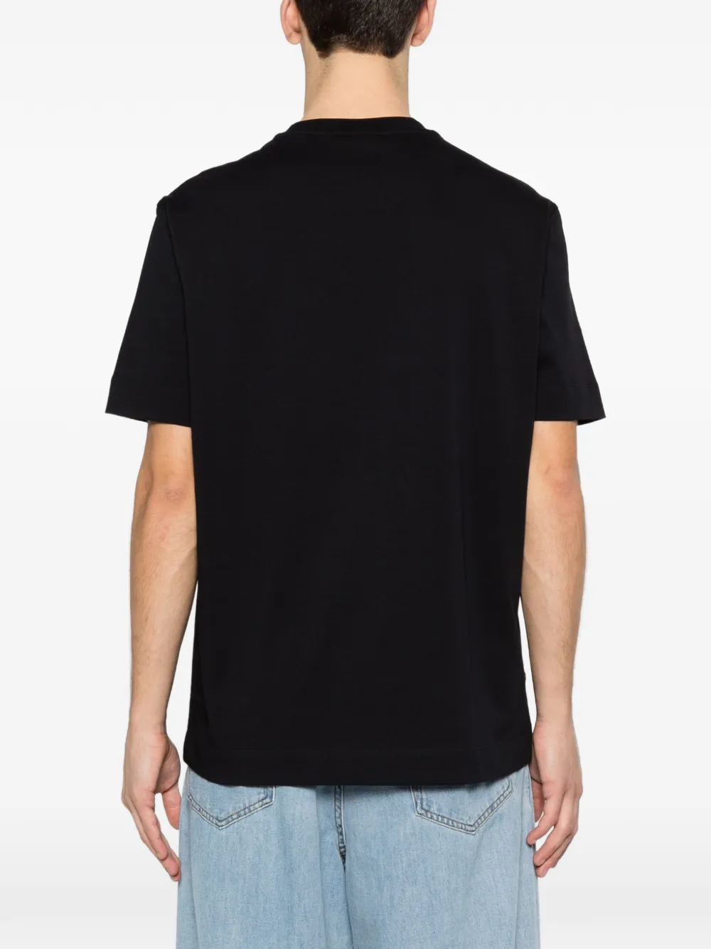 Emporio Armani T-shirt met geborduurd logo Blauw