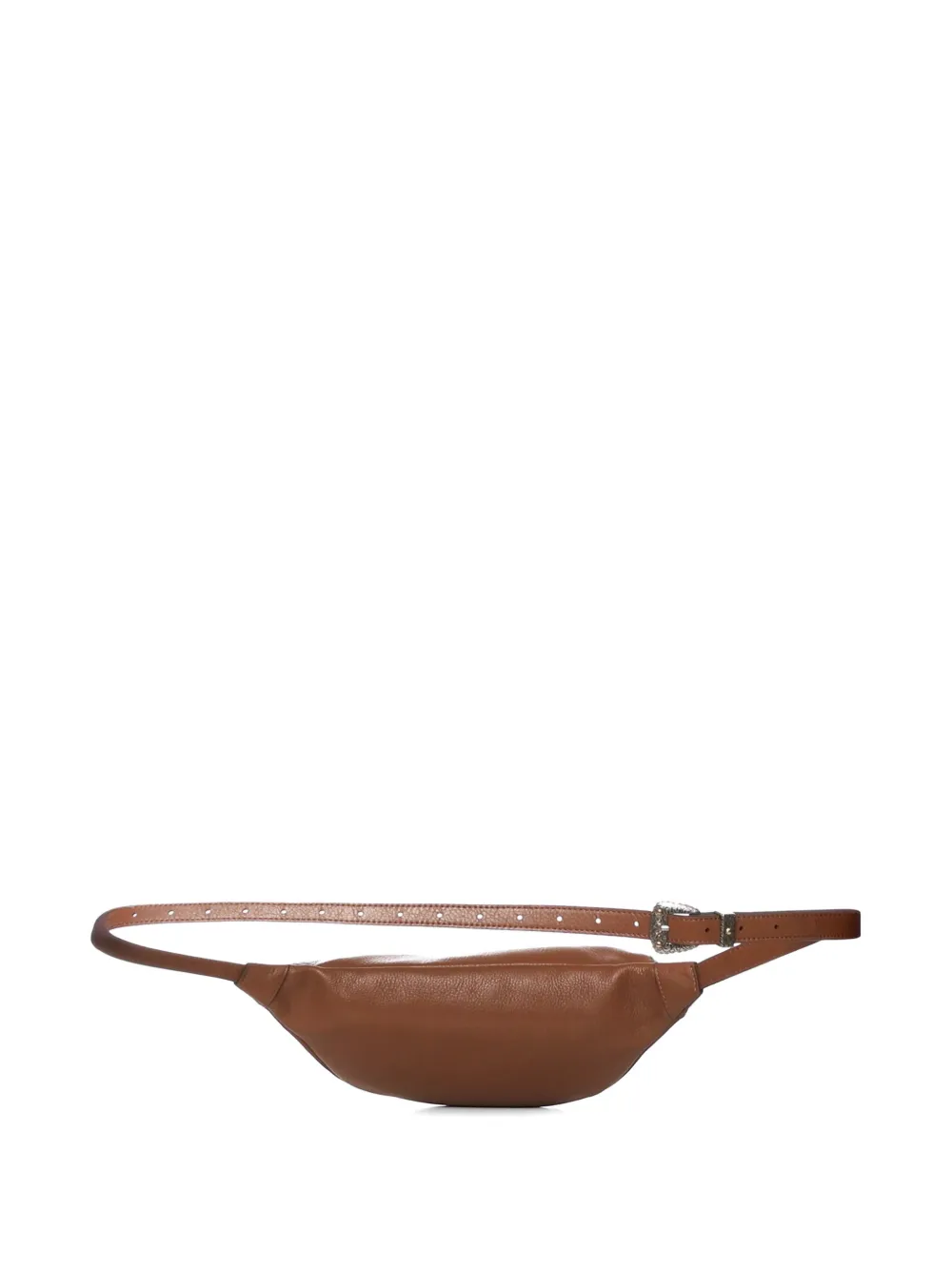 Logo-Plaque Leather Belt Bag