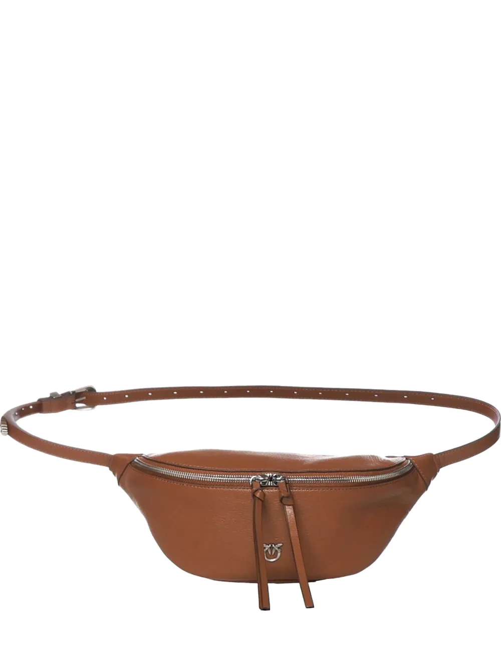 PINKO logo-plaque leather belt bag - Marrone